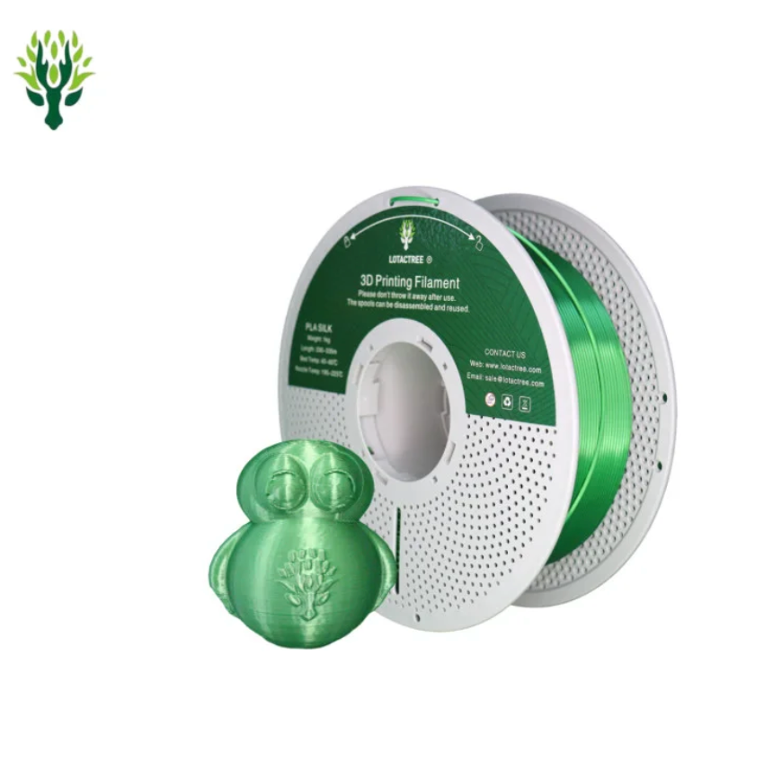 PLA SILK Green - Diâmetro 1,75mm Bobine 1kg - Lotactree