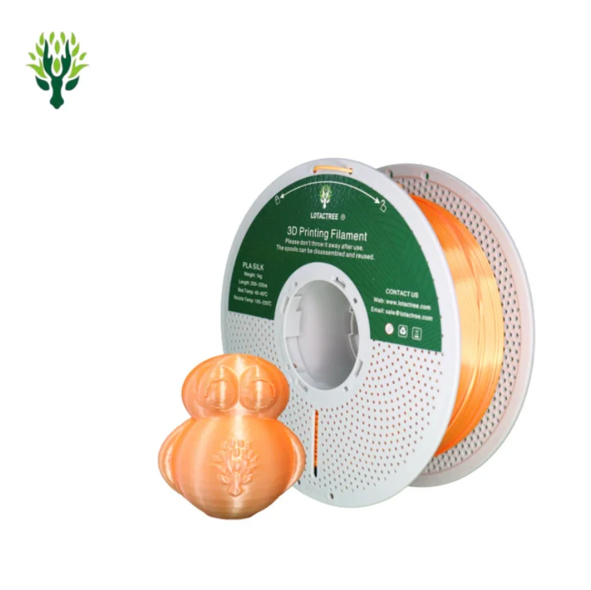 PLA SILK Orange - Diâmetro 1,75mm Bobine 1kg - Lotactree
