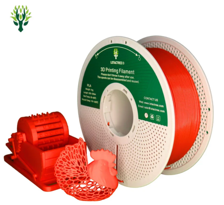 PLA Chinese Red - Diâmetro 1,75mm Bobine 1kg - Lotactree