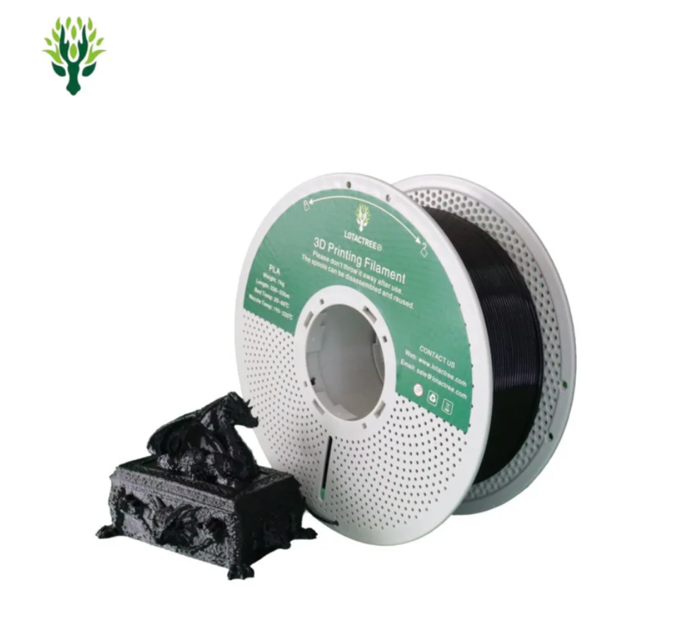 PLA Black - Diâmetro 1,75mm Bobine 1kg - Lotactree