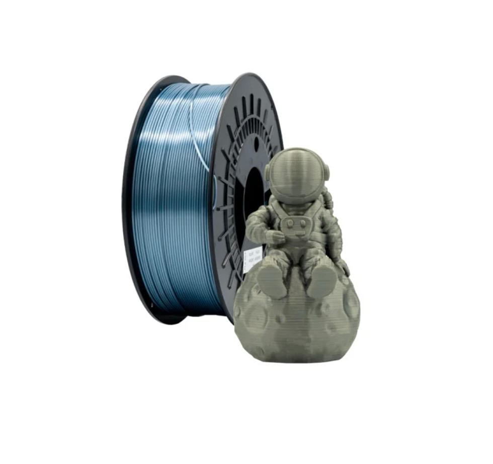 PLA SILK Silver - Diâmetro 1,75mm Bobine 1kg - Filament 3D