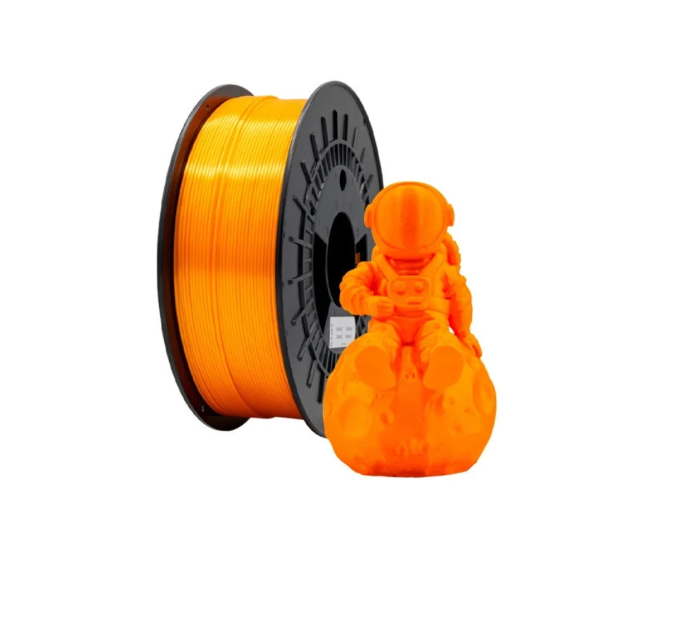 PLA SILK Orange - Diâmetro 1,75mm Bobine 1kg - Filament 3D