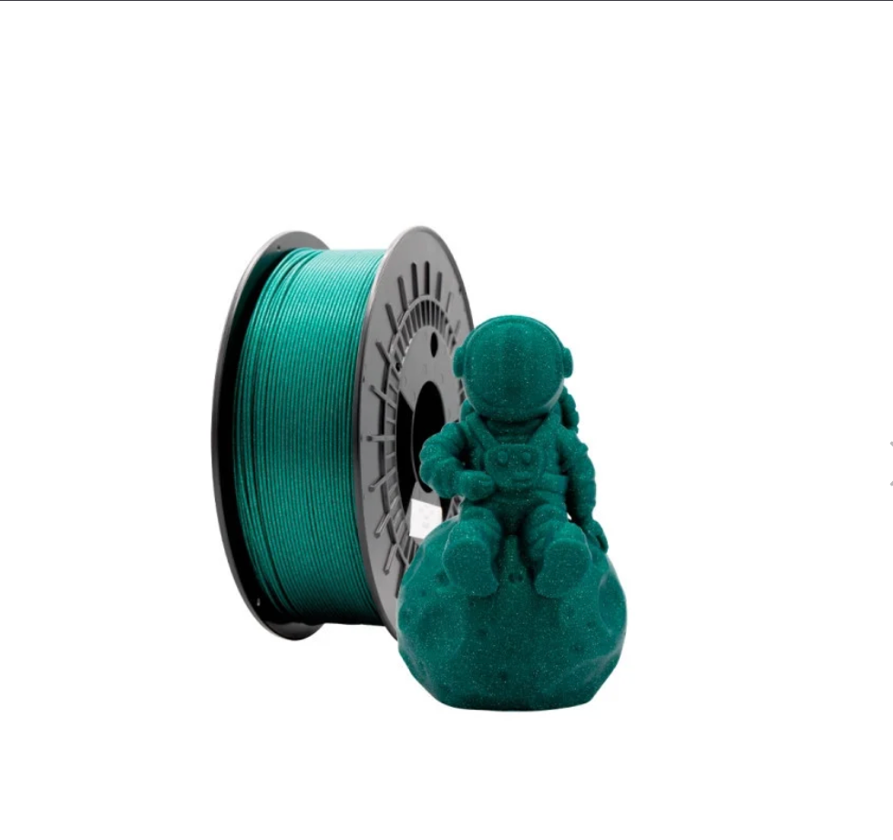 PLA GLITTER Green - Diâmetro 1,75mm Bobine 1kg - Filament 3D
