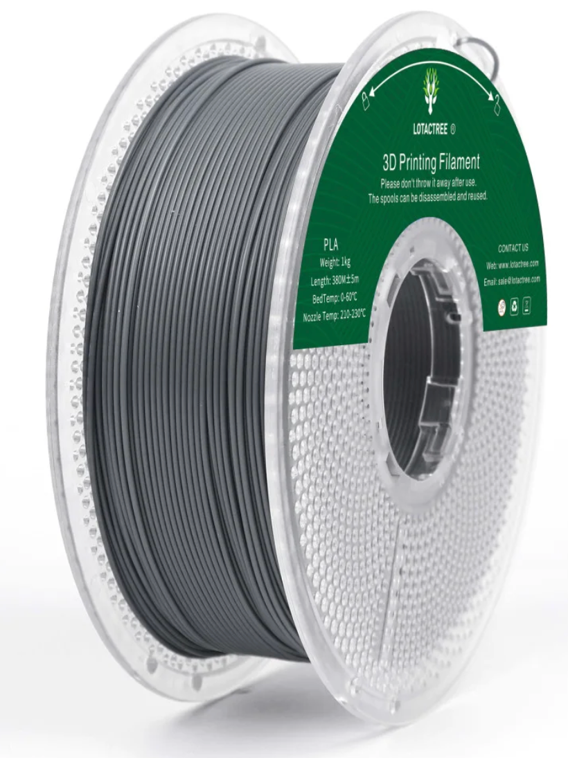 PLA Concrete Grey - Diâmetro 1,75mm Bobine 1kg - Lotactree