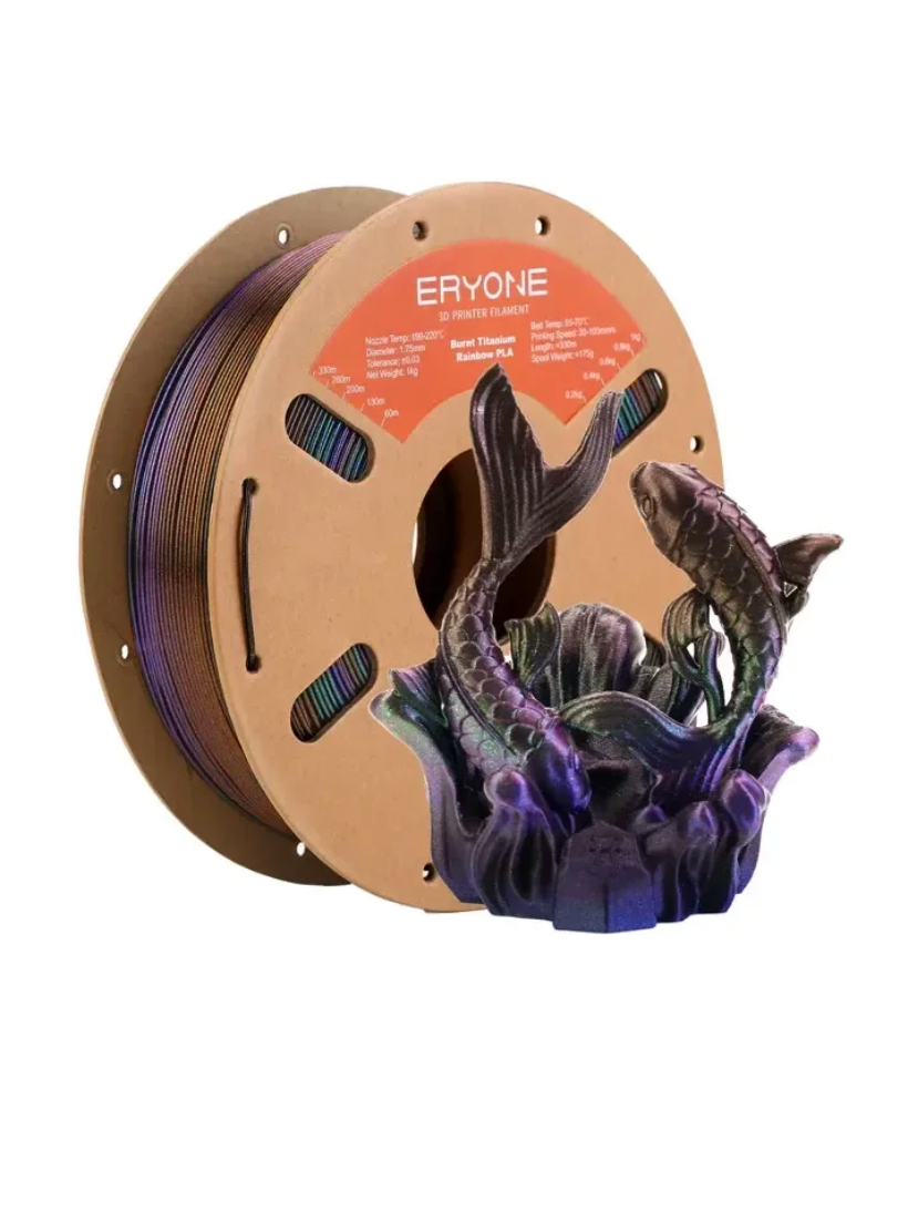 PLA Burnt Titanium Rainbow Nebula - Diâmetro 1,75mm Bobine 1kg - ERYONE